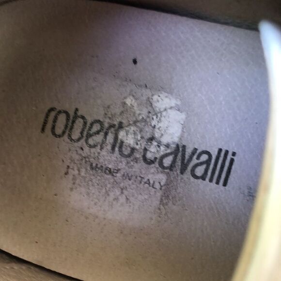 Roberto Cavalli leather embossed sneakers - Picture 11 of 14